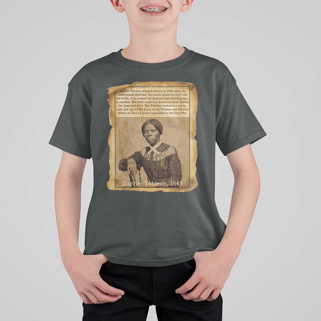 Harriet Tubman Tribute T Shirt For Kid Civil Rights Leader Black History Gift - Wonder Print Shop