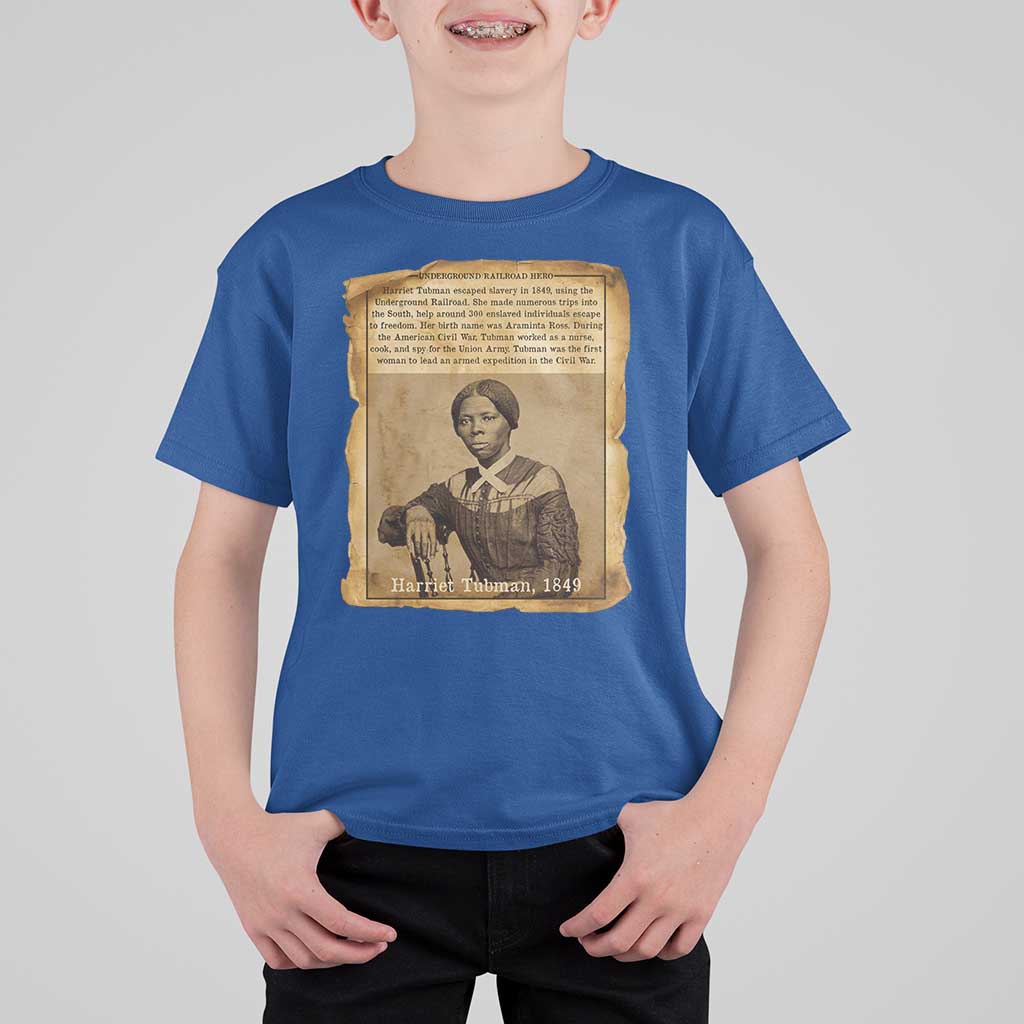 Harriet Tubman Tribute T Shirt For Kid Civil Rights Leader Black History Gift - Wonder Print Shop