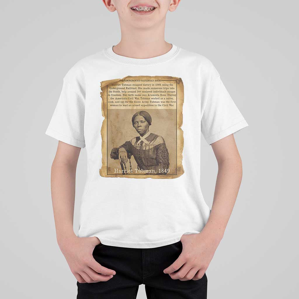 Harriet Tubman Tribute T Shirt For Kid Civil Rights Leader Black History Gift - Wonder Print Shop