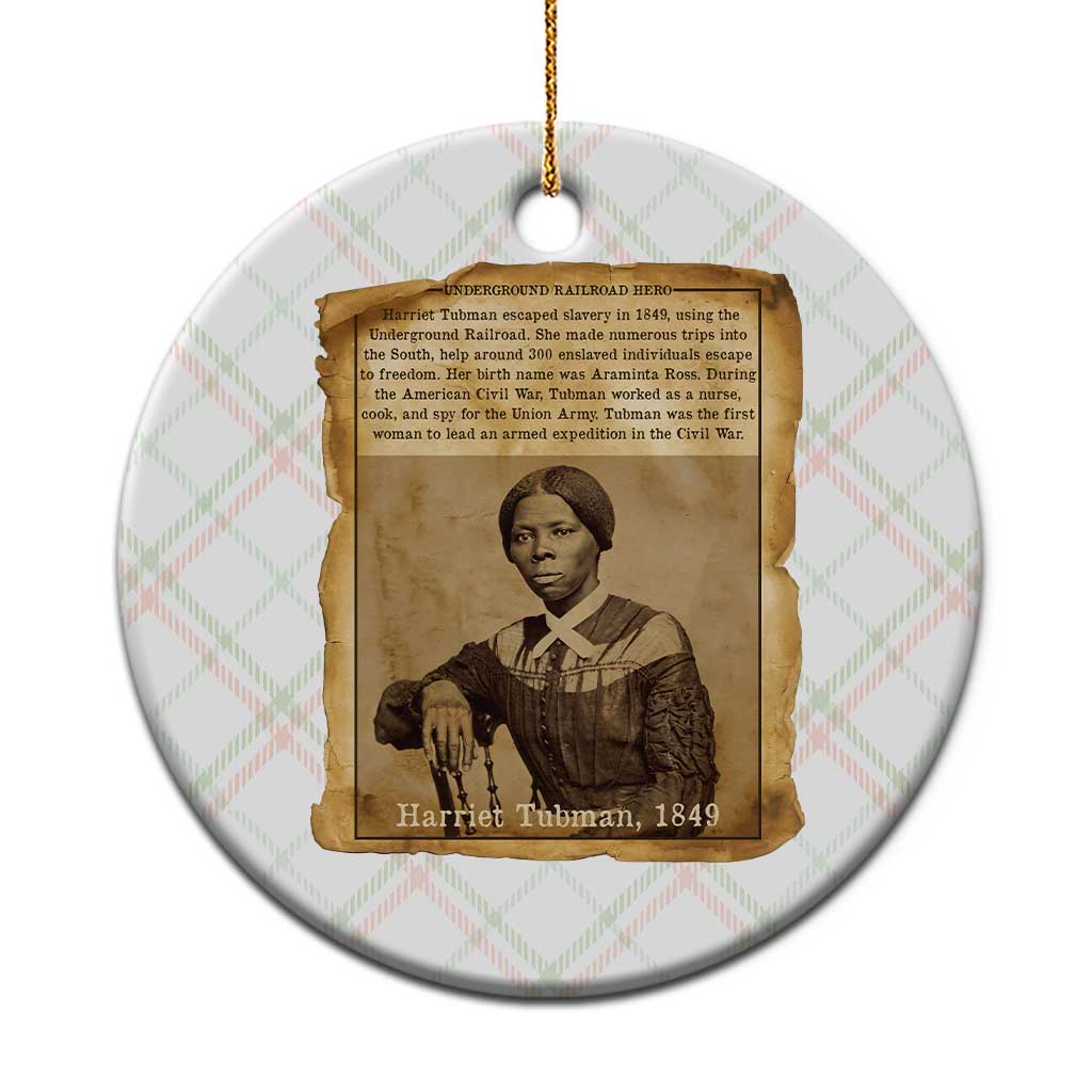Harriet Tubman Tribute Ceramic Ornament Civil Rights Leader Black History Gift - Wonder Print Shop