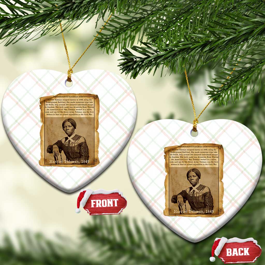 Harriet Tubman Tribute Ceramic Ornament Civil Rights Leader Black History Gift - Wonder Print Shop