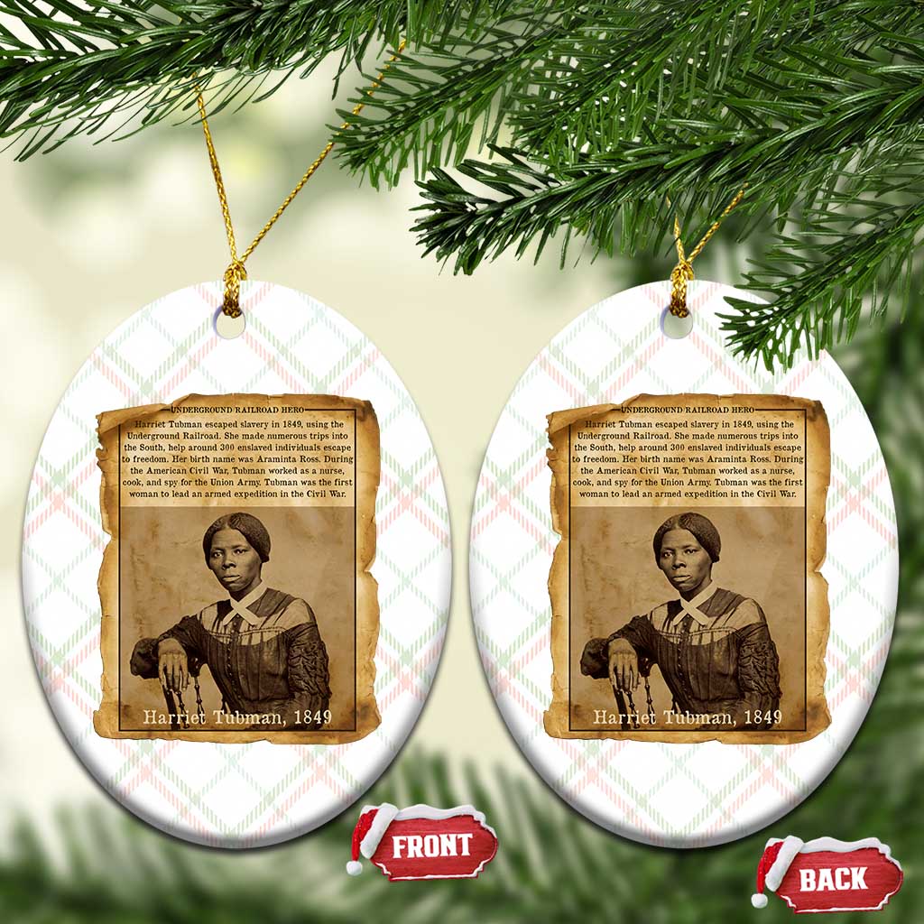 Harriet Tubman Tribute Ceramic Ornament Civil Rights Leader Black History Gift - Wonder Print Shop