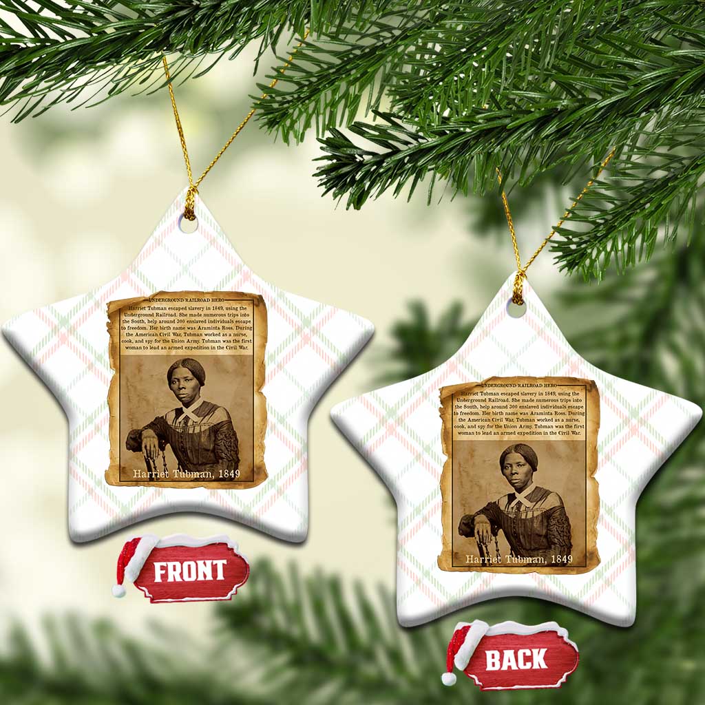 Harriet Tubman Tribute Ceramic Ornament Civil Rights Leader Black History Gift - Wonder Print Shop