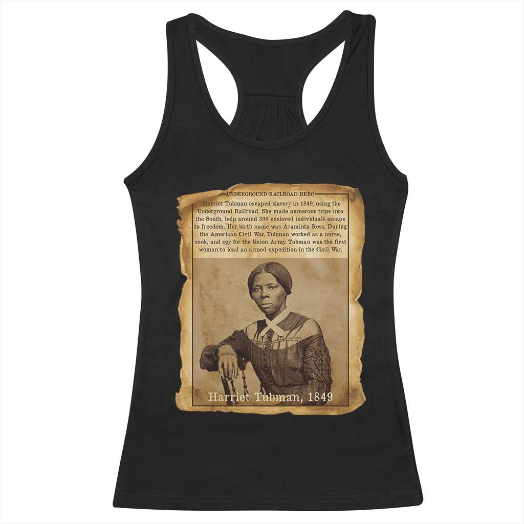 Harriet Tubman Tribute Racerback Tank Top Civil Rights Leader Black History Gift - Wonder Print Shop