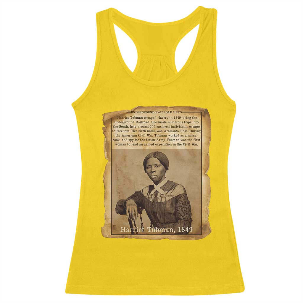 Harriet Tubman Tribute Racerback Tank Top Civil Rights Leader Black History Gift - Wonder Print Shop
