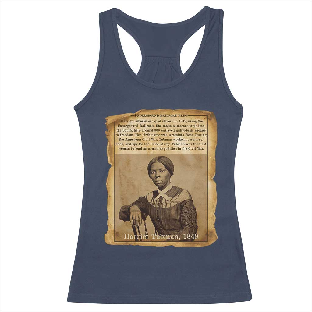 Harriet Tubman Tribute Racerback Tank Top Civil Rights Leader Black History Gift - Wonder Print Shop