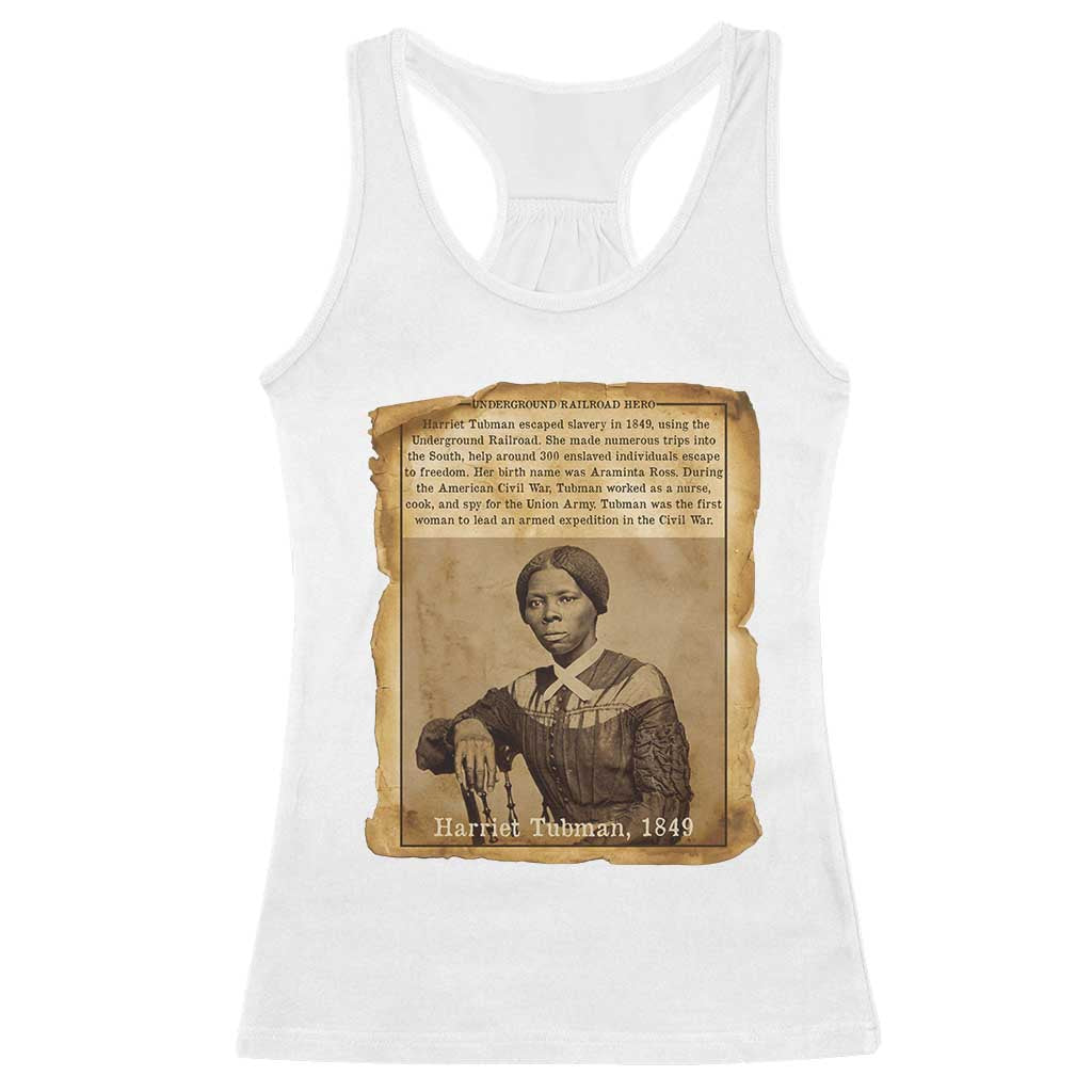 Harriet Tubman Tribute Racerback Tank Top Civil Rights Leader Black History Gift - Wonder Print Shop