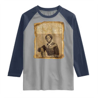 Harriet Tubman Tribute Raglan Shirt Civil Rights Leader Black History Gift - Wonder Print Shop