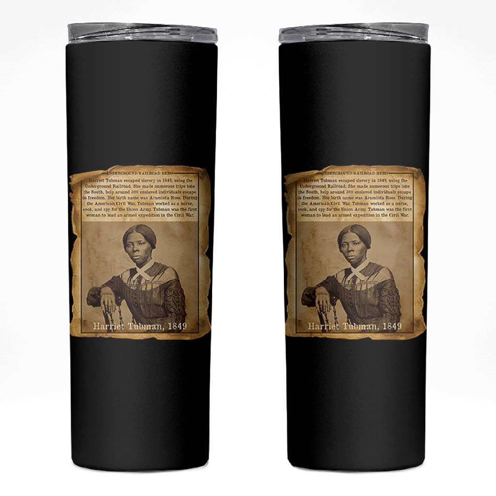 Harriet Tubman Tribute Skinny Tumbler Civil Rights Leader Black History Gift - Wonder Print Shop