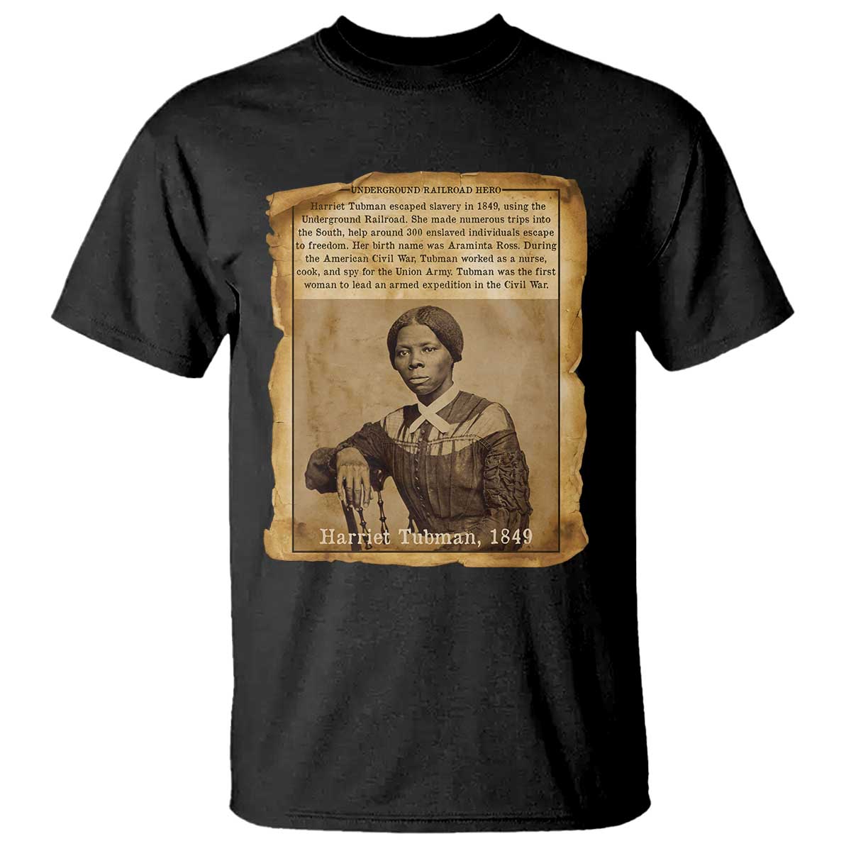 Harriet Tubman Tribute T Shirt Civil Rights Leader Black History Gift - Wonder Print Shop