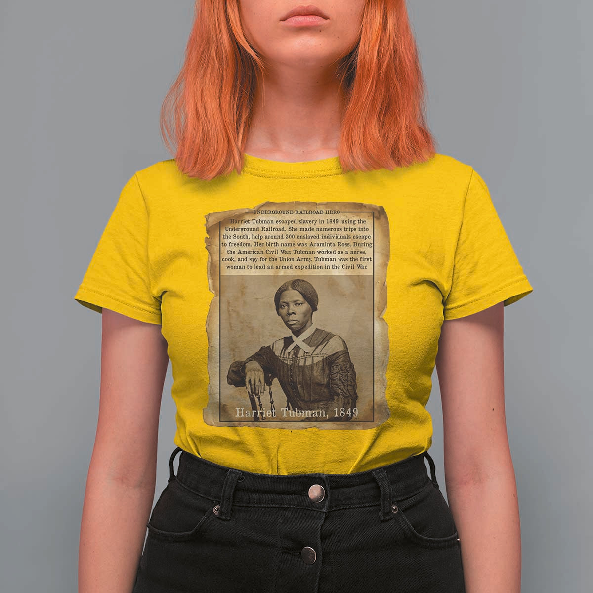 Harriet Tubman Tribute T Shirt For Women Civil Rights Leader Black History Gift - Wonder Print Shop