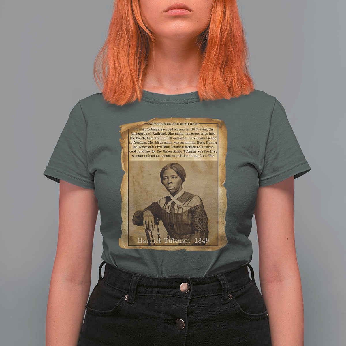Harriet Tubman Tribute T Shirt For Women Civil Rights Leader Black History Gift - Wonder Print Shop