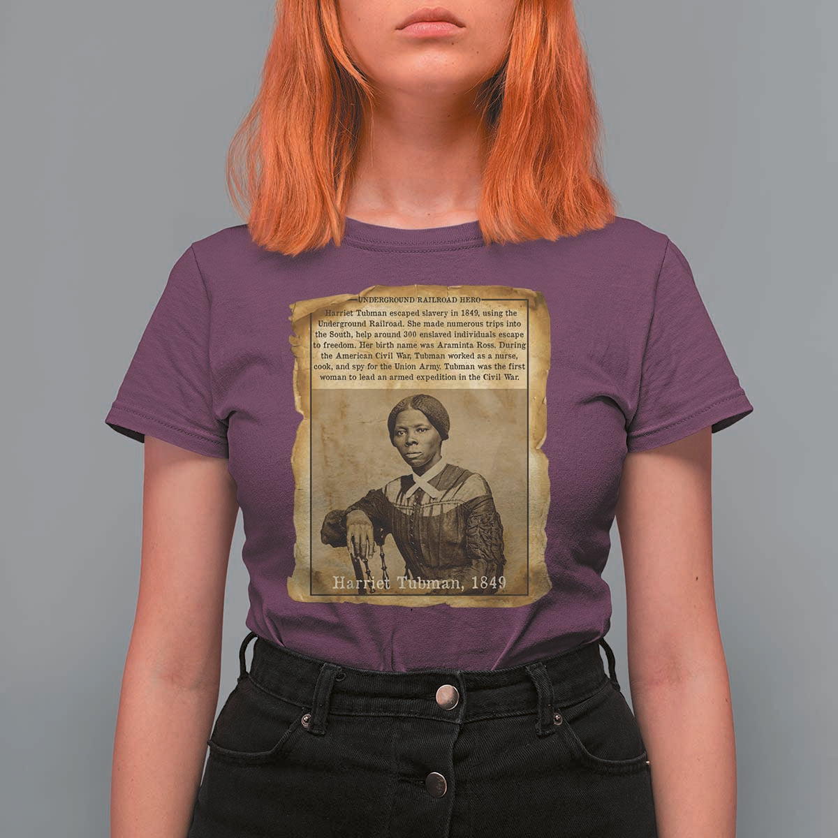 Harriet Tubman Tribute T Shirt For Women Civil Rights Leader Black History Gift - Wonder Print Shop