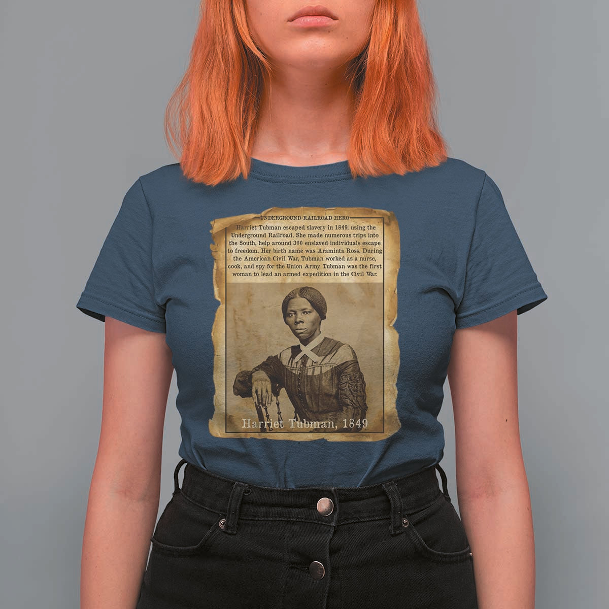 Harriet Tubman Tribute T Shirt For Women Civil Rights Leader Black History Gift - Wonder Print Shop