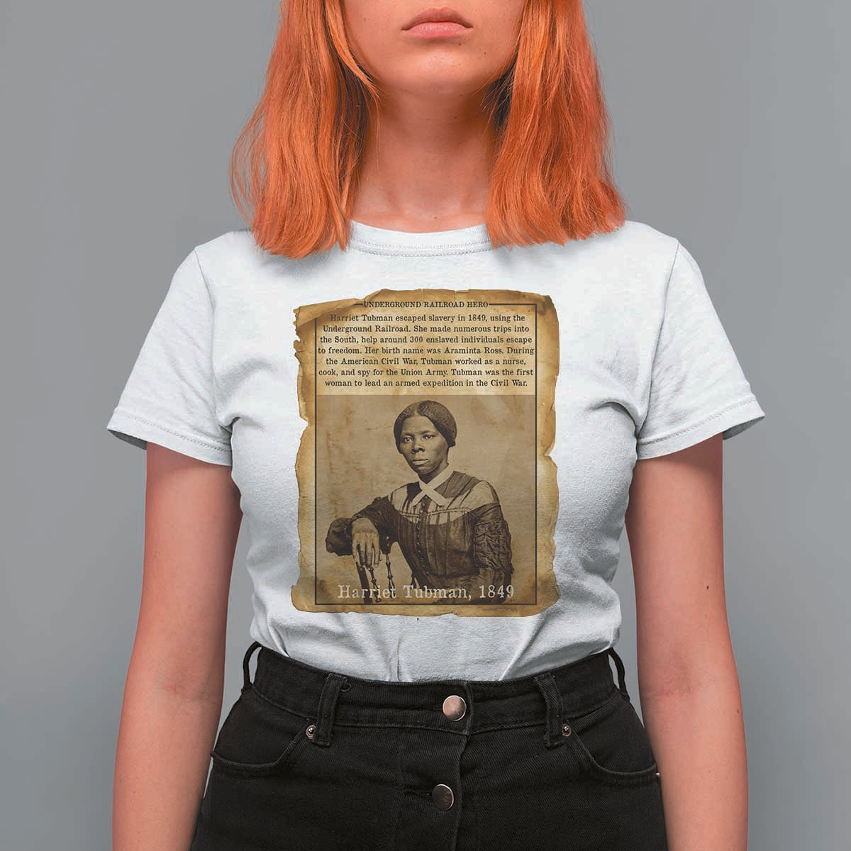 Harriet Tubman Tribute T Shirt For Women Civil Rights Leader Black History Gift - Wonder Print Shop