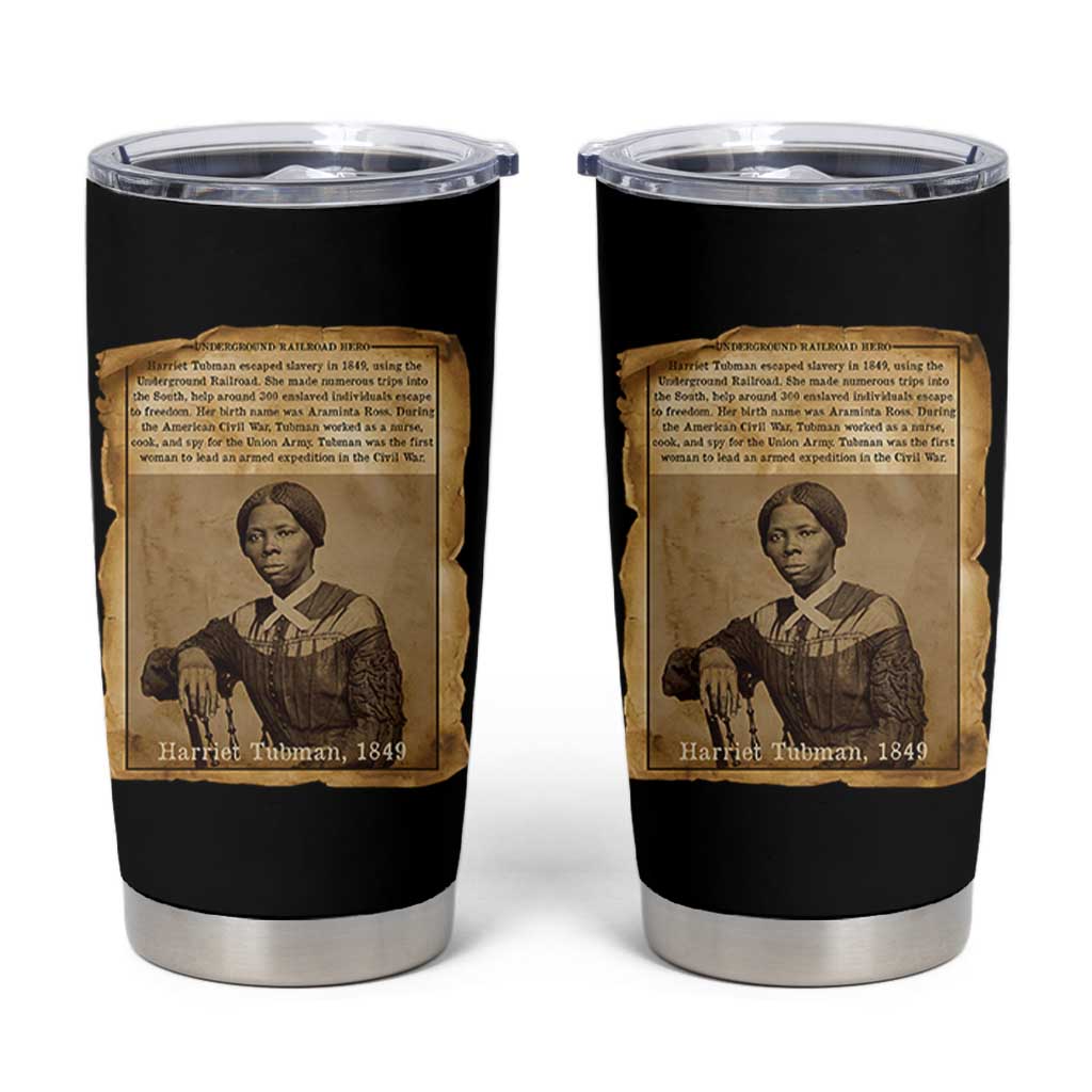 Harriet Tubman Tribute Tumbler Cup Civil Rights Leader Black History Gift - Wonder Print Shop