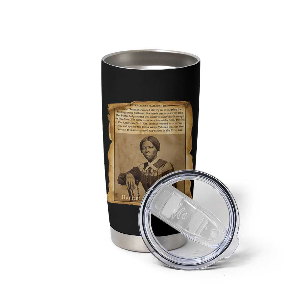 Harriet Tubman Tribute Tumbler Cup Civil Rights Leader Black History Gift - Wonder Print Shop