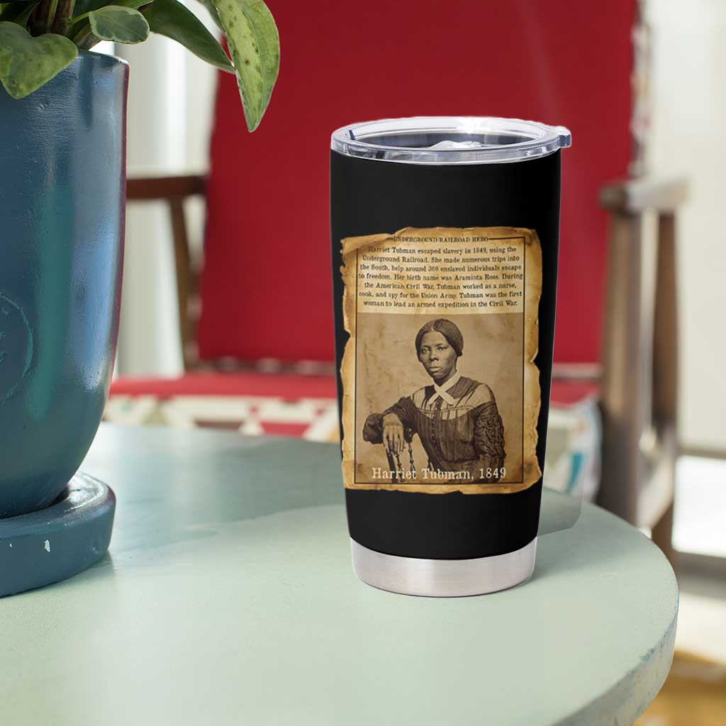 Harriet Tubman Tribute Tumbler Cup Civil Rights Leader Black History Gift - Wonder Print Shop