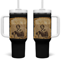 Harriet Tubman Tribute Tumbler With Handle Civil Rights Leader Black History Gift - Wonder Print Shop