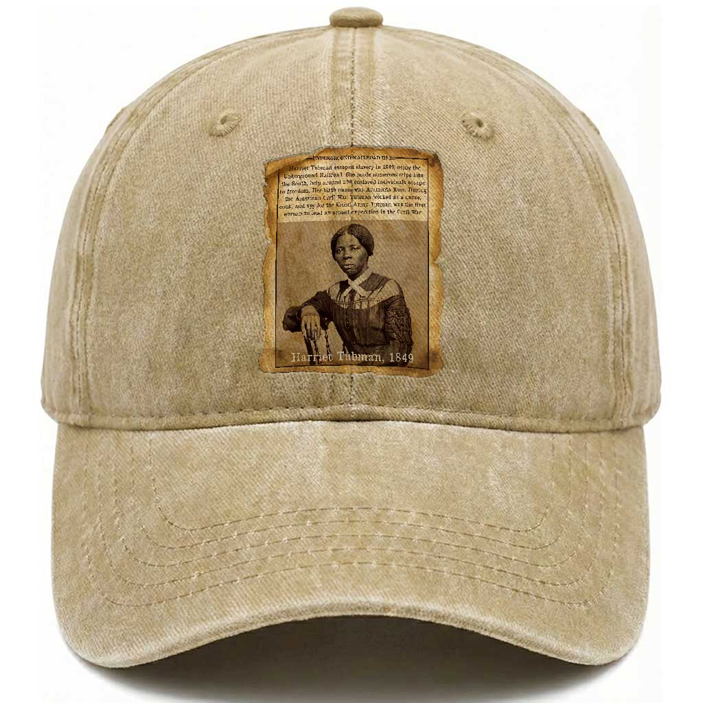 Harriet Tubman Tribute Washed Cotton Baseball Cap Civil Rights Leader Black History Gift