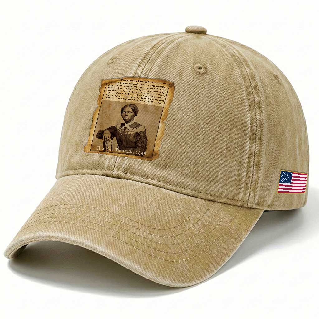 Harriet Tubman Tribute Washed Cotton Baseball Cap Civil Rights Leader Black History Gift