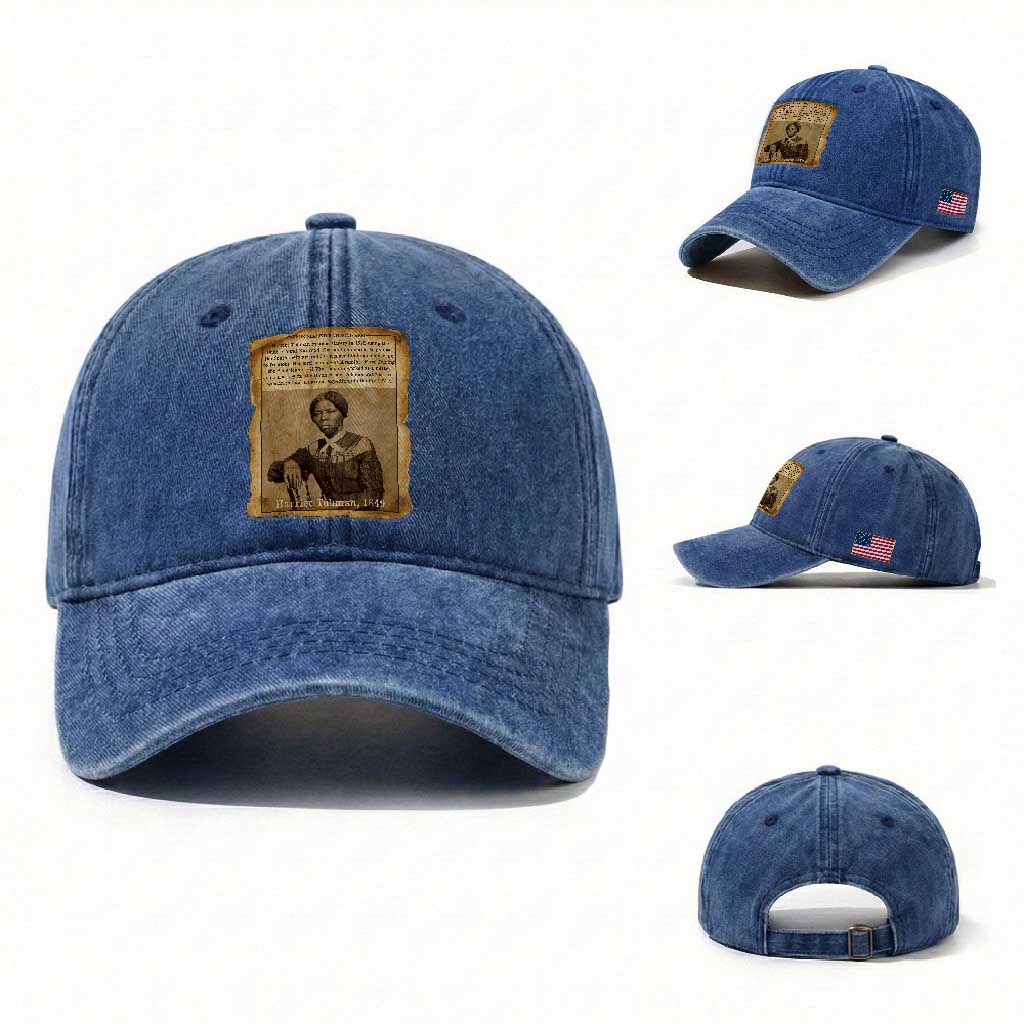 Harriet Tubman Tribute Washed Cotton Baseball Cap Civil Rights Leader Black History Gift