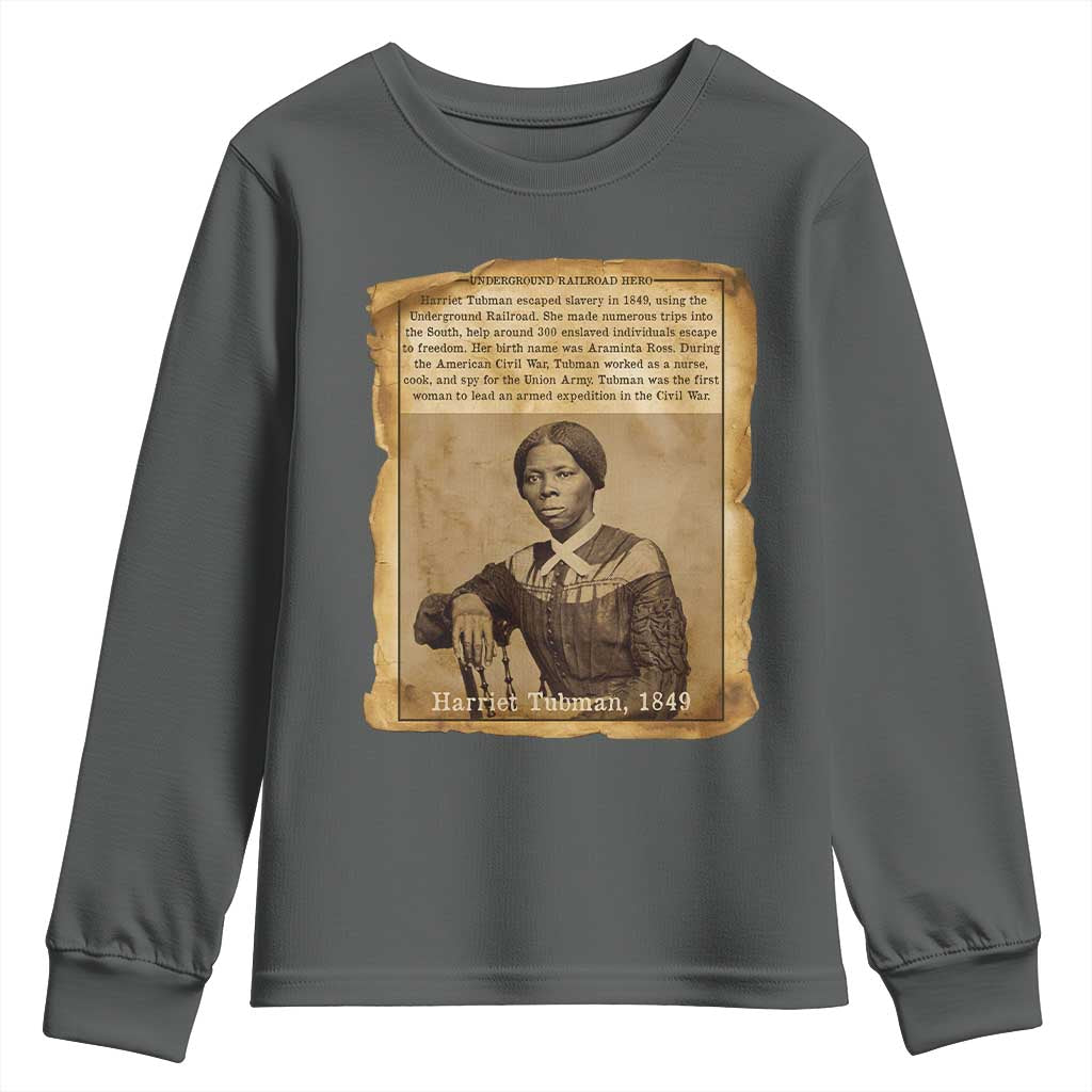Harriet Tubman Tribute Youth Sweatshirt Civil Rights Leader Black History Gift - Wonder Print Shop