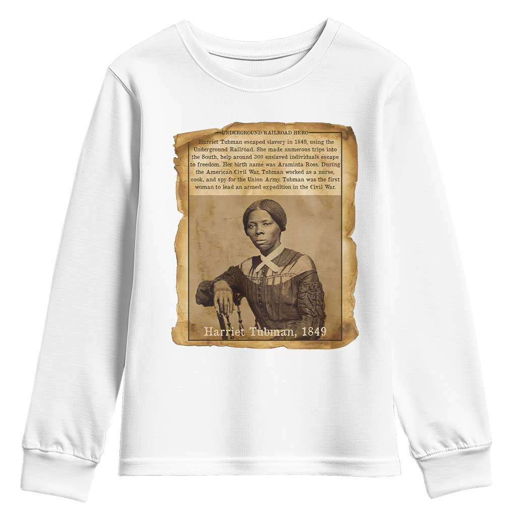 Harriet Tubman Tribute Youth Sweatshirt Civil Rights Leader Black History Gift - Wonder Print Shop