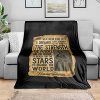 Harriet Tubman Quote Throw Blanket Strength Patience Passion To Change The World