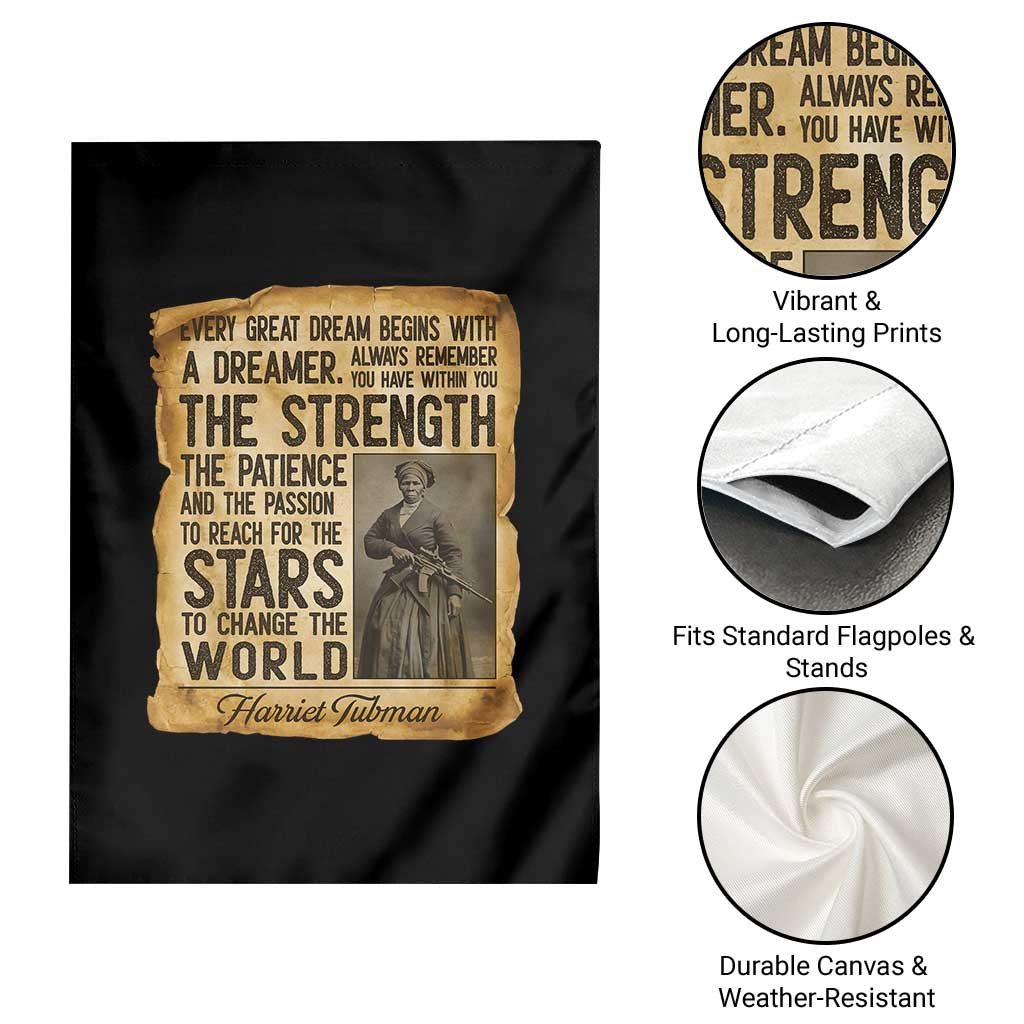 Harriet Tubman Quote Garden Flag Strength Patience Passion To Change The World