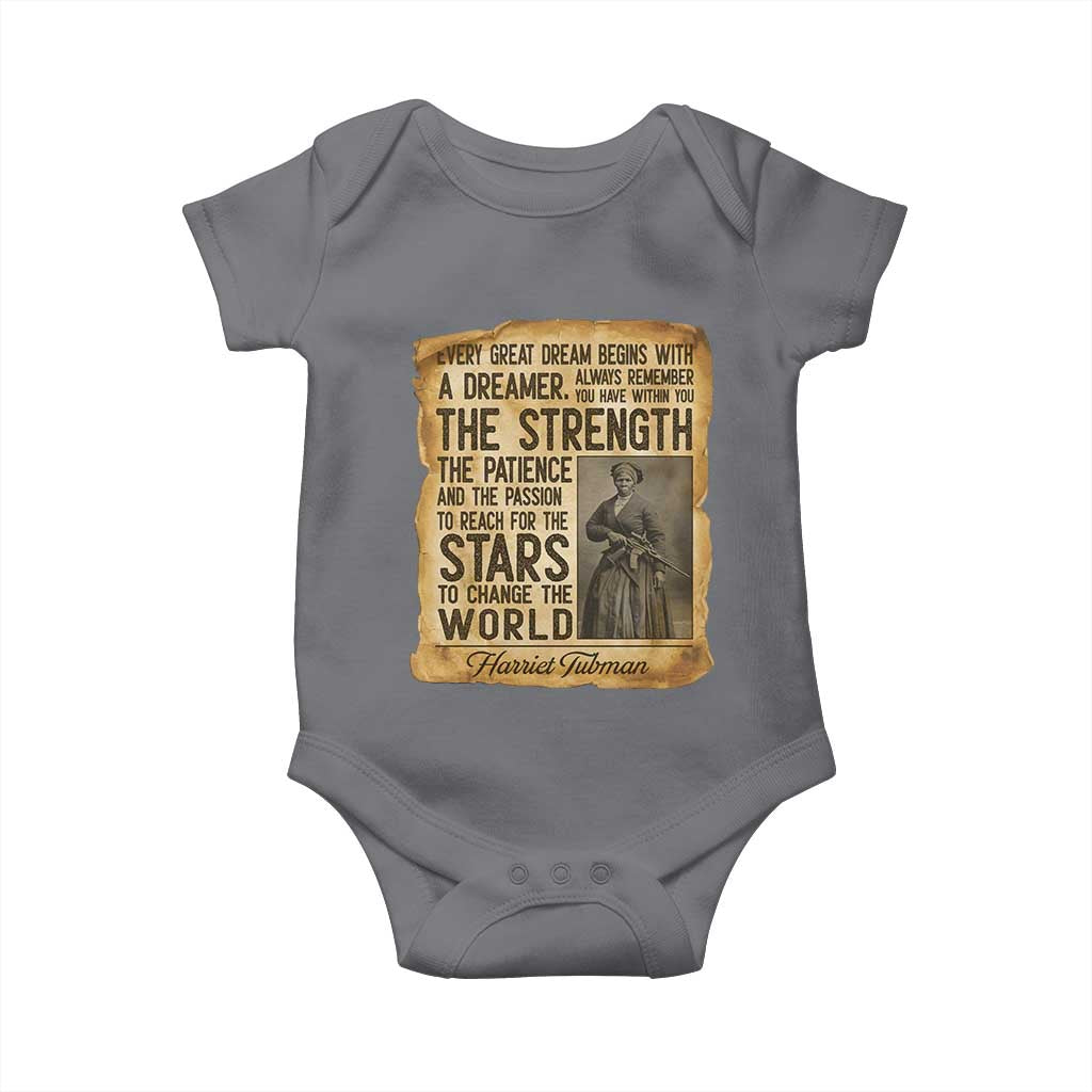 Harriet Tubman Quote Baby Onesie Strength Patience Passion To Change The World