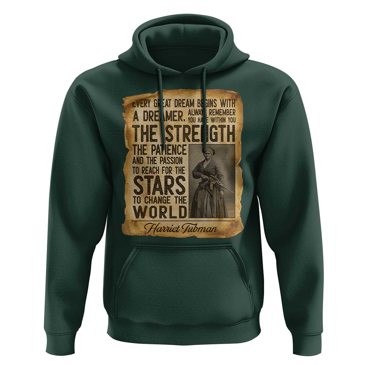 Harriet Tubman Quote Hoodie Strength Patience Passion To Change The World