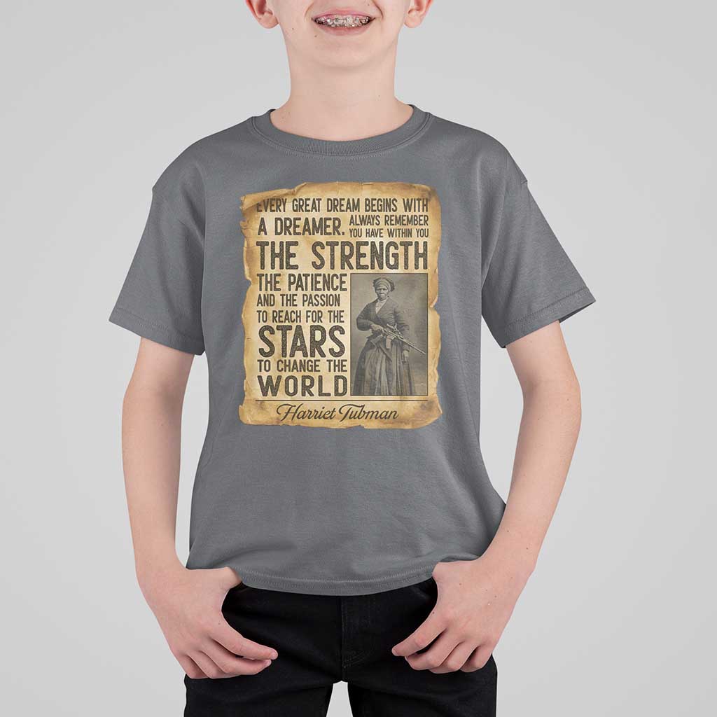 Harriet Tubman Quote T Shirt For Kid Strength Patience Passion To Change The World