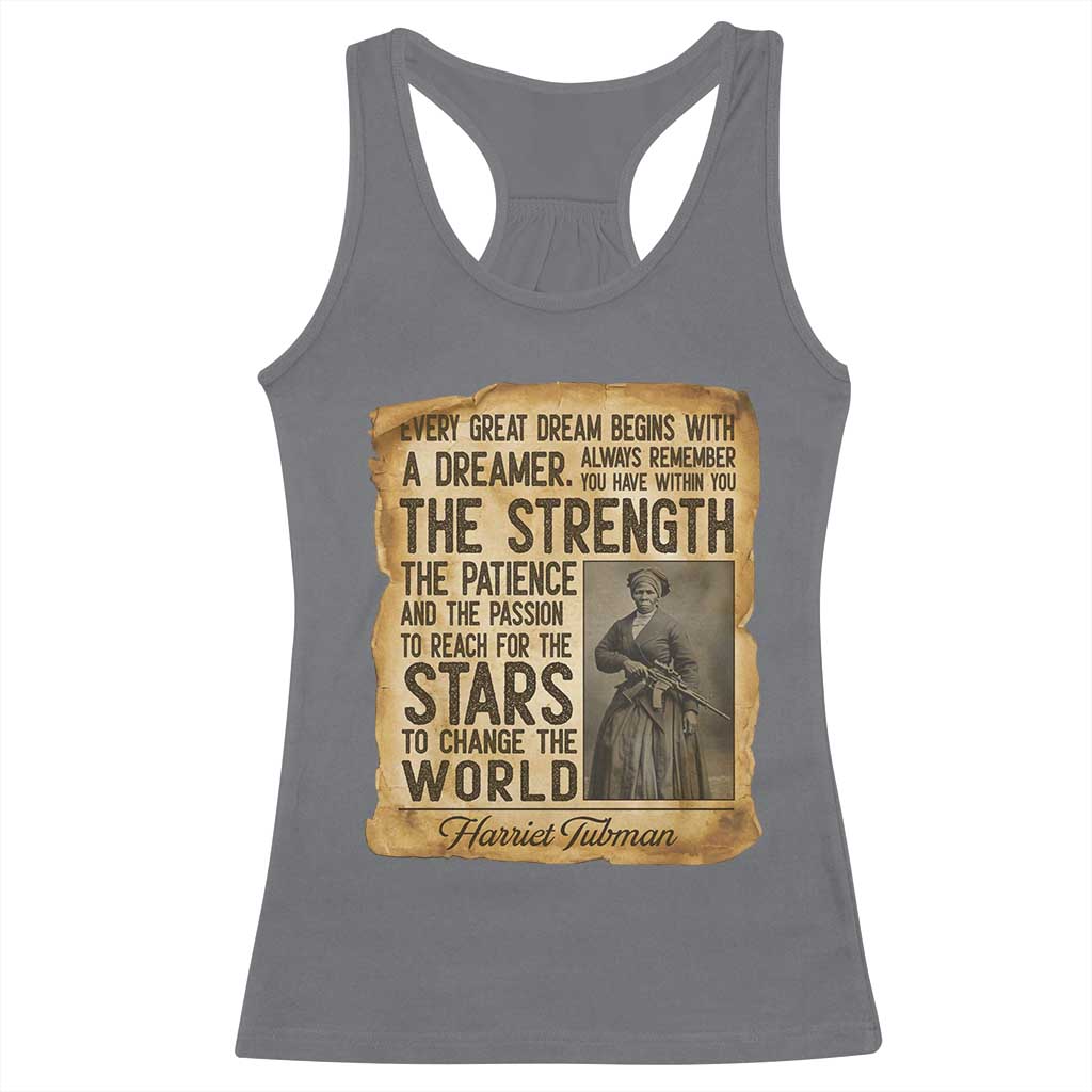 Harriet Tubman Quote Racerback Tank Top Strength Patience Passion To Change The World