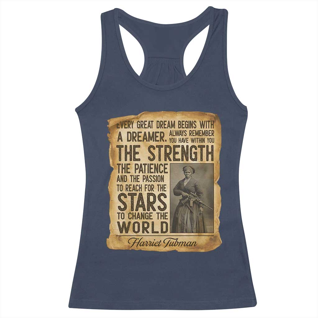 Harriet Tubman Quote Racerback Tank Top Strength Patience Passion To Change The World