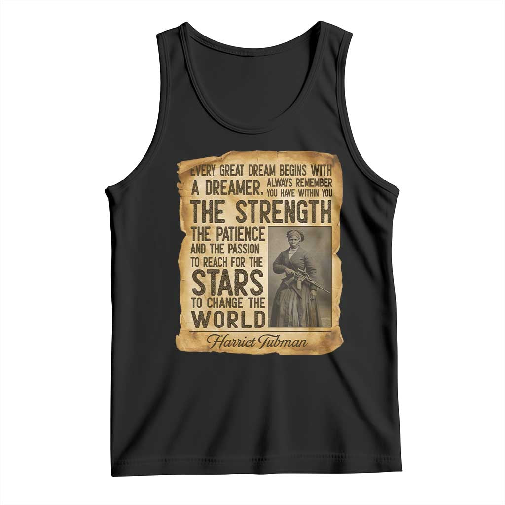 Harriet Tubman Quote Tank Top Strength Patience Passion To Change The World