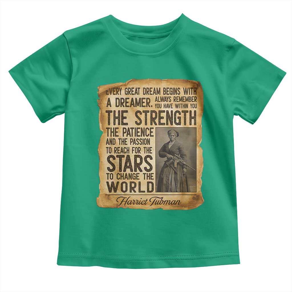 Harriet Tubman Quote Toddler T Shirt Strength Patience Passion To Change The World