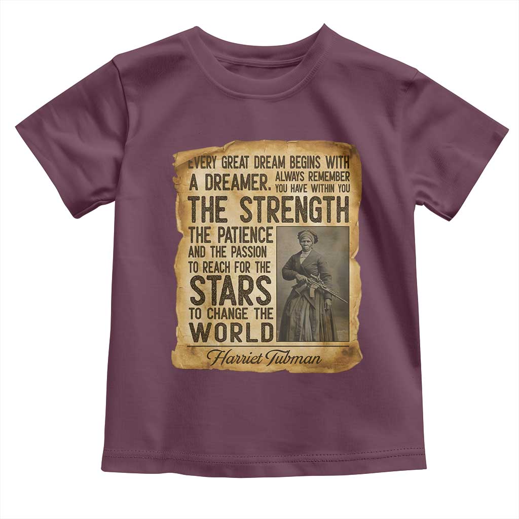 Harriet Tubman Quote Toddler T Shirt Strength Patience Passion To Change The World