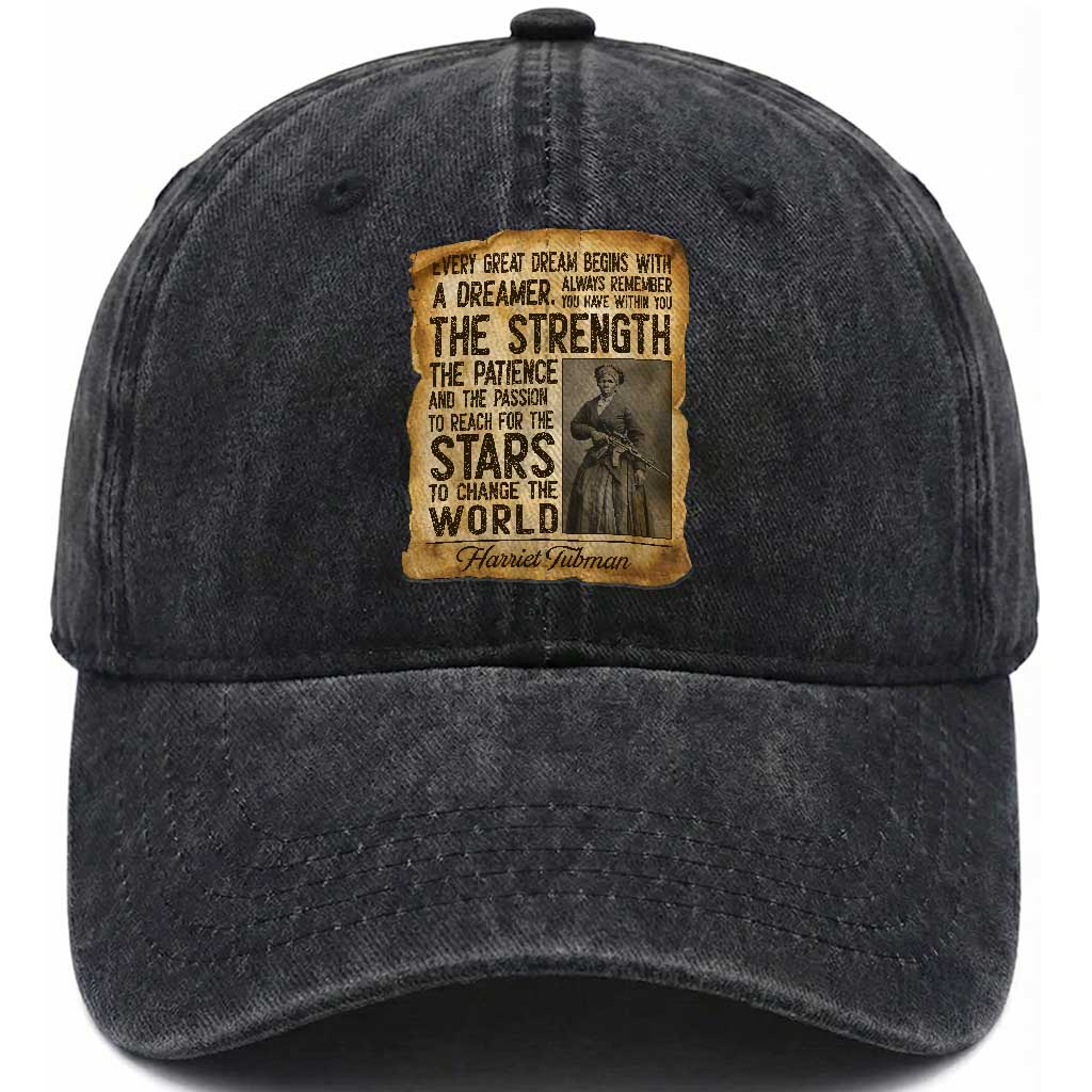 Harriet Tubman Quote Washed Cotton Baseball Cap Strength Patience Passion To Change The World