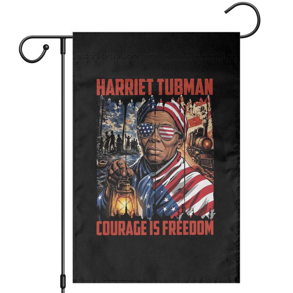 Harriet Tubman Courage Is Freedom Garden Flag Black History Gift - Wonder Print Shop