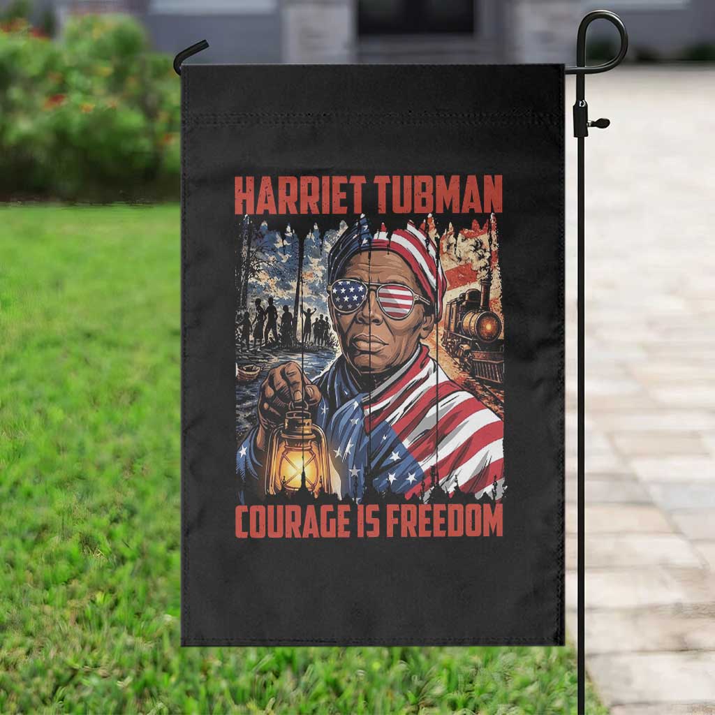 Harriet Tubman Courage Is Freedom Garden Flag Black History Gift - Wonder Print Shop