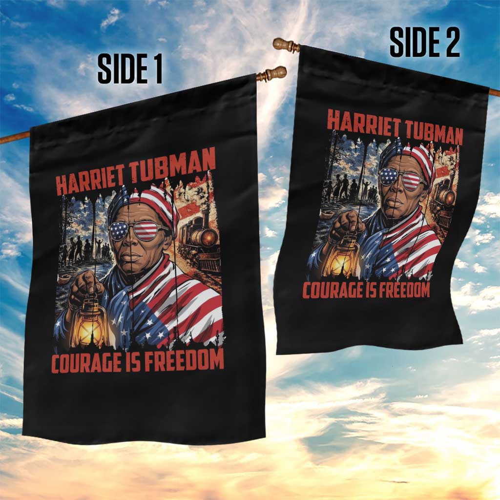 Harriet Tubman Courage Is Freedom Garden Flag Black History Gift - Wonder Print Shop
