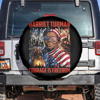 Harriet Tubman Courage Is Freedom Spare Tire Cover Black History Gift - Wonder Print Shop