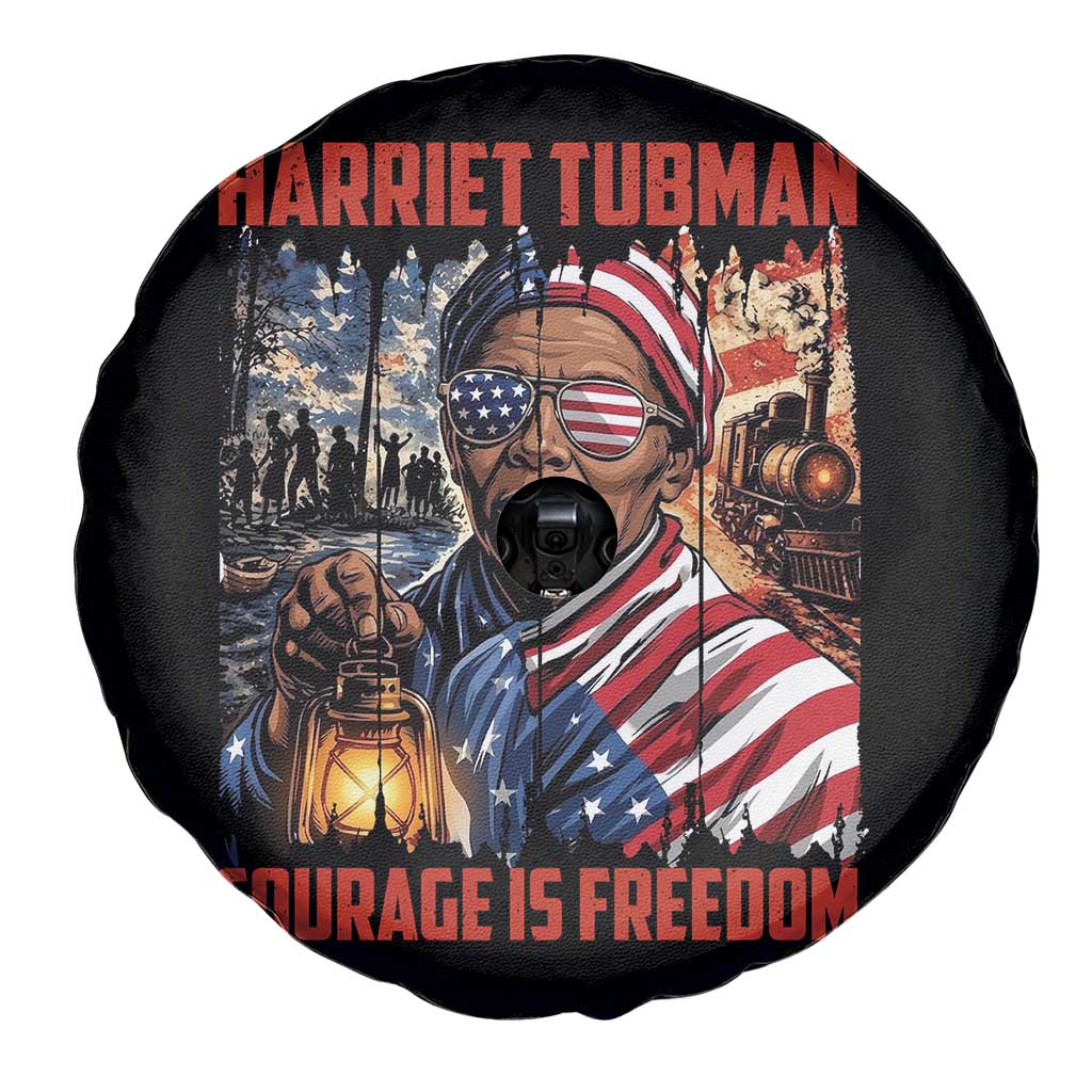 Harriet Tubman Courage Is Freedom Spare Tire Cover Black History Gift - Wonder Print Shop