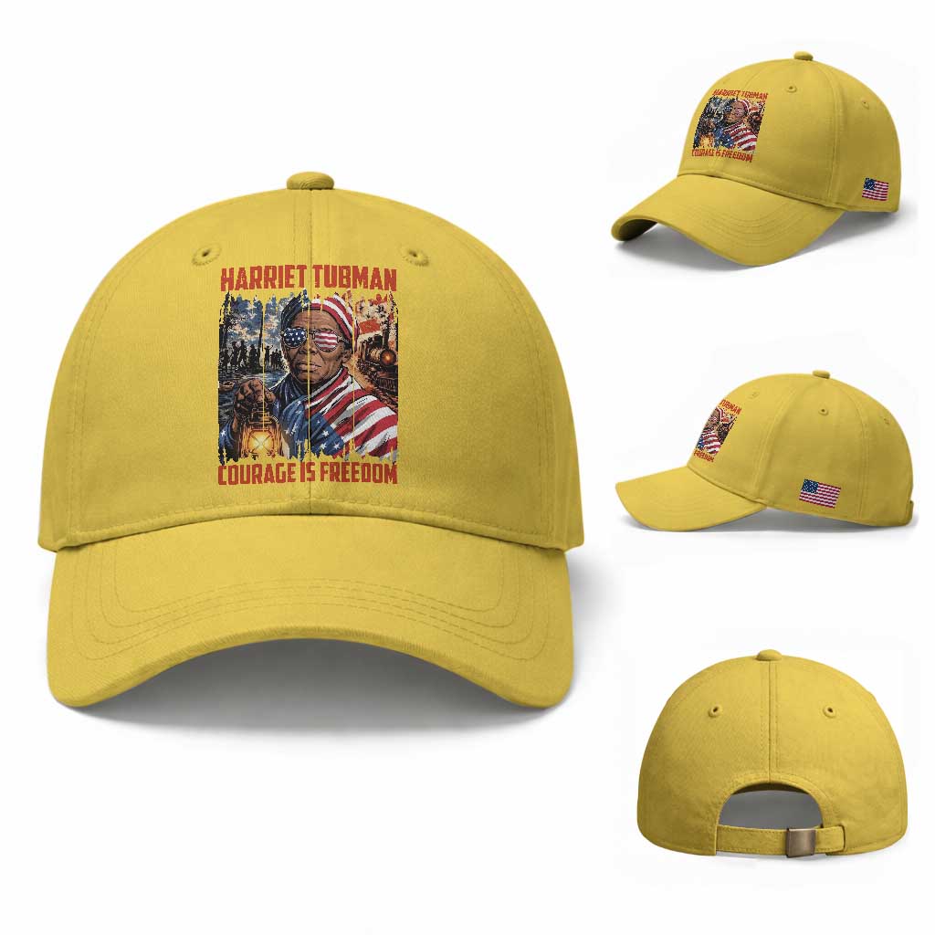 Harriet Tubman Courage Is Freedom Baseball Cap Black History Gift