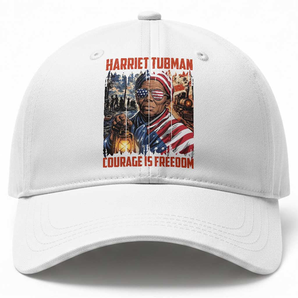 Harriet Tubman Courage Is Freedom Baseball Cap Black History Gift
