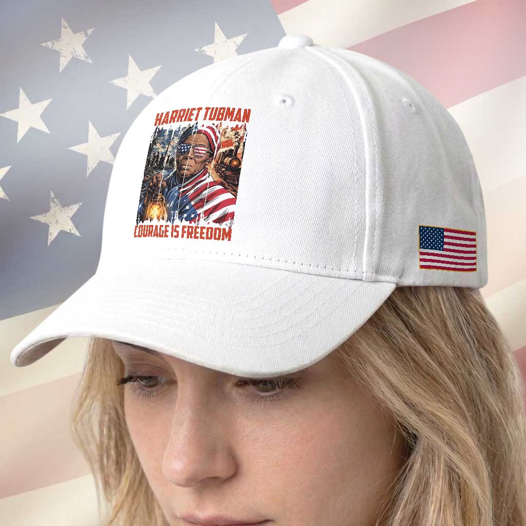 Harriet Tubman Courage Is Freedom Baseball Cap Black History Gift