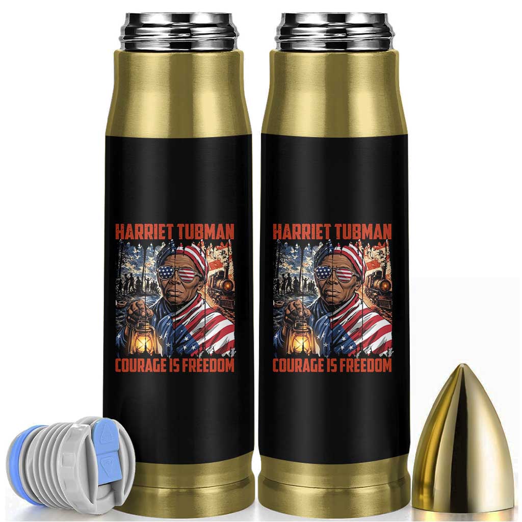 Harriet Tubman Courage Is Freedom Bullet Tumbler Black History Gift - Wonder Print Shop