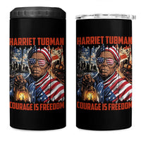 Harriet Tubman Courage Is Freedom 4 in 1 Can Cooler Tumbler Black History Gift - Wonder Print Shop