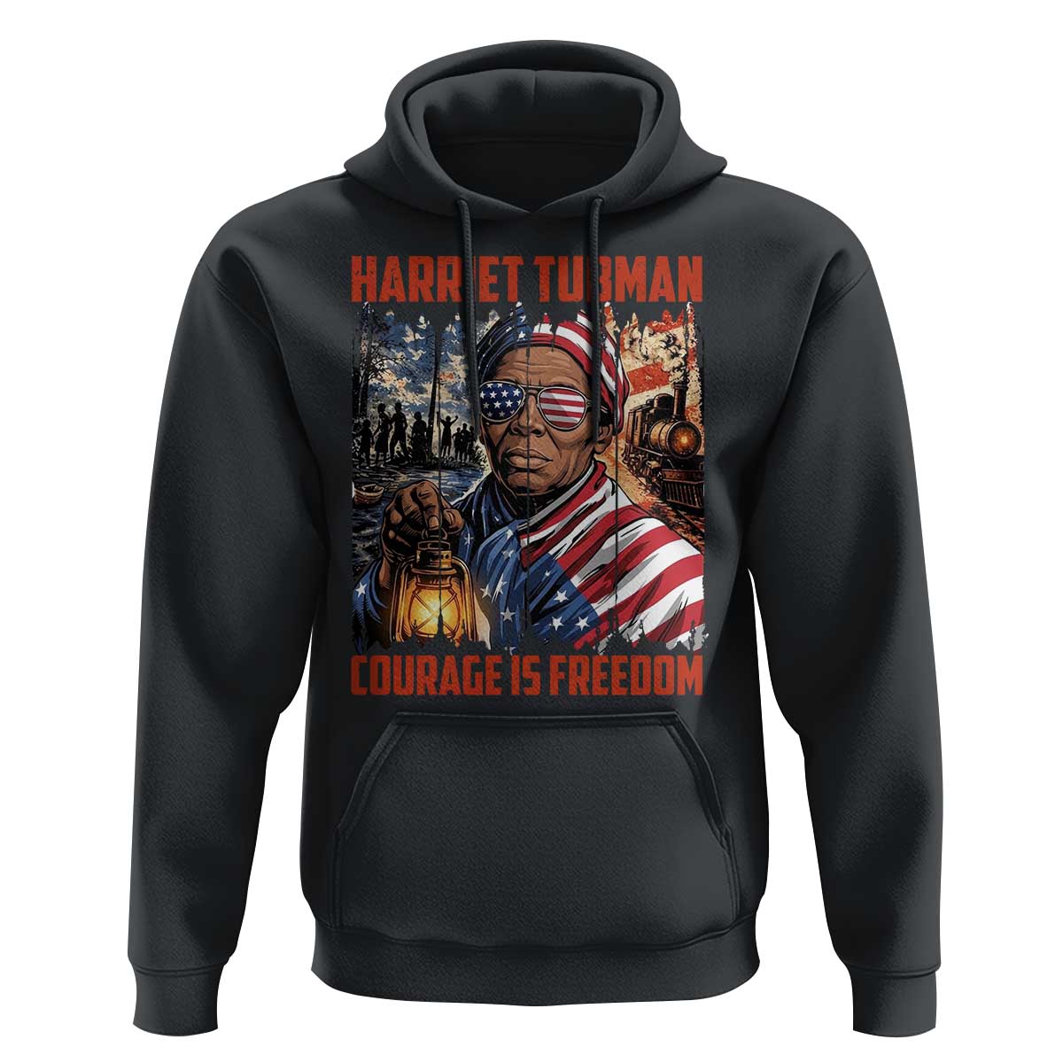 Harriet Tubman Courage Is Freedom Hoodie Black History Gift - Wonder Print Shop